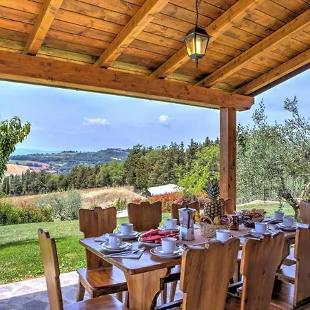 Willa San Lorenzo - Hilltop With Private Pool, Jacuzzi & Airco Montone (Umbria)