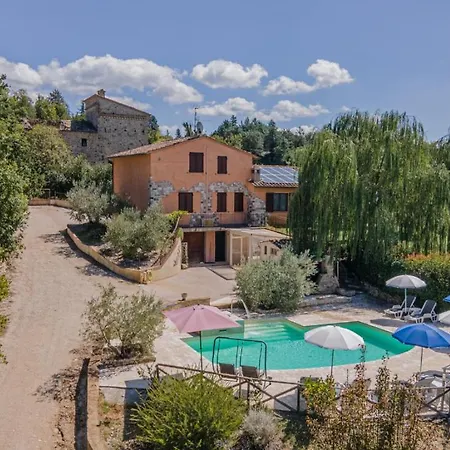 וילה San Lorenzo - Hilltop With Private Pool, Jacuzzi & Airco מונטונה